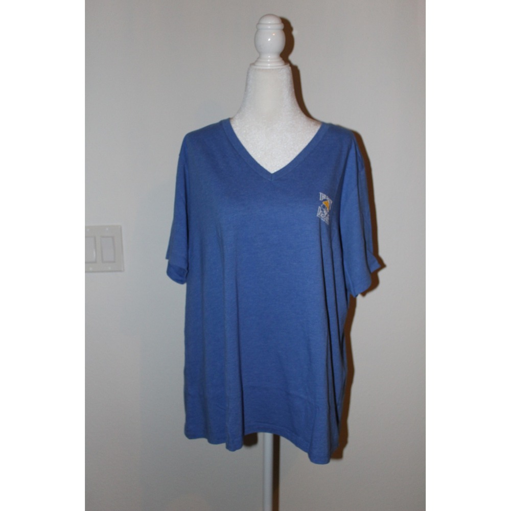 The Salty Dog Cafe Hilton Head Island‎ Blue V-Neck Graphic T-Shirt 2XL HHI Jake
